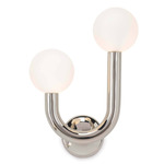 Happy Wall Sconce - Polished Nickel / Matte White