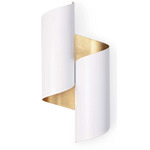 Folio Wall Sconce - White / Gold