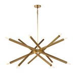 Viper Chandelier - Natural Brass