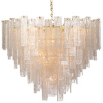 Glacier Chandelier - Polished Brass / Clear