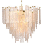 Glacier Chandelier - Polished Brass / Clear