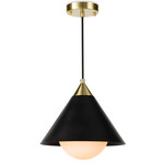 Hilton Pendant - Black / Opal