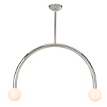 Happy Pendant - Polished Nickel / Matte White