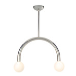 Happy Pendant - Polished Nickel / Matte White