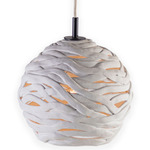 Wrap Pendant - Black / White