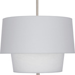 Decker Pendant - Polished Nickel / Pearl Gray