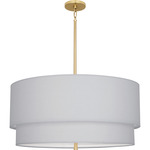 Decker Pendant - Modern Brass / Pearl Gray