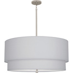 Decker Pendant - Polished Nickel / Pearl Gray