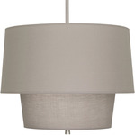 Decker Pendant - Polished Nickel / Smoke Gray