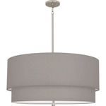 Decker Pendant - Polished Nickel / Smoke Gray