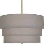 Decker Three Tier Pendant - Modern Brass / Smoke Gray