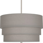 Decker Three Tier Pendant - Polished Nickel / Smoke Gray