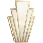 Empire Wall Sconce - Modern Brass / White