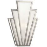 Empire Wall Sconce - Antique Silver / White