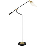 Ferdinand Floor Lamp - Modern Brass / Frosted