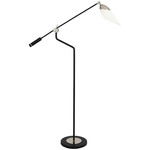 Ferdinand Floor Lamp - Polished Nickel / Frosted