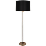 Fineas Floor Lamp - Aged Brass / Black