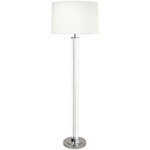 Fineas Floor Lamp - Polished Nickel / Ascot White