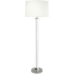 Fineas Floor Lamp - Polished Nickel / Ascot White