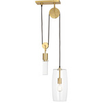 Gravity Pendant - Modern Brass / Clear