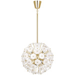 Vienna Globe Chandelier - Modern Brass / White Pulegoso