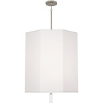 Kate Pendant - Polished Nickel / Ascot White