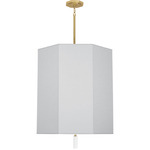 Kate Pendant - Modern Brass / Pearl Gray