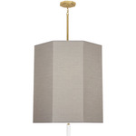 Kate Pendant - Modern Brass / Smoke Gray