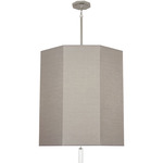 Kate Pendant - Polished Nickel / Smoke Gray