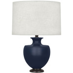 Michael Berman Atlas Table Lamp - Deep Patina Bronze / Matte Midnight Blue