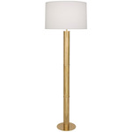 Michael Berman Brut Floor Lamp - Modern Brass / Ascot White