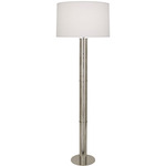 Michael Berman Brut Floor Lamp - Polished Nickel / Ascot White