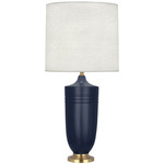 Hadrian Table Lamp - Modern Brass / Matte Midnight Blue