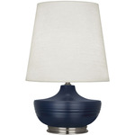 Michael Berman Nolan Table Lamp - Dark Antique Nickel / Matte Midnight Blue