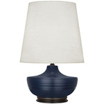 Michael Berman Nolan Table Lamp - Deep Patina Bronze / Matte Midnight Blue