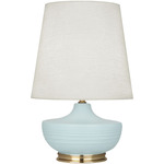 Michael Berman Nolan Table Lamp - Modern Brass / Matte Sky Blue