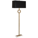 Oculus Floor Lamp - Warm Brass / Black