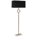 Oculus Floor Lamp - Antique Silver / Black