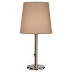 Buster Chica Table Lamp - Polished Nickel / Taupe Claiborne