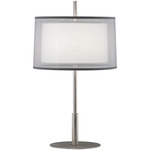 Saturnia Table Lamp - Stainless Steel / Ascot White