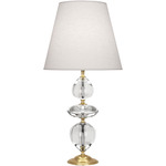 Williamsburg Custis Table Lamp - Modern Brass / Oyster Linen