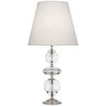 Williamsburg Custis Table Lamp - Polished Nickel / Oyster Linen