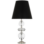 Williamsburg Custis Table Lamp - Polished Nickel / Black