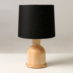 Beacon Table Lamp - Brass / Black Linen / Maple