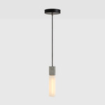 Basalt Pendant - Stainless Steel / Frosted