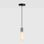 Basalt Pendant - Stainless Steel / Frosted