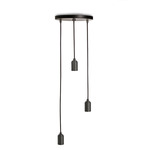 Bare 3-Light Multi Light Pendant - Graphite / Black