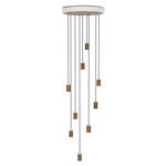 Bare 9-Light Multi Light Pendant - Walnut