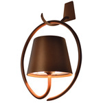 Poldina Rechargeable Wall Sconce With Bracket - Rust