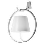 Poldina Rechargeable Wall Sconce With Bracket - White